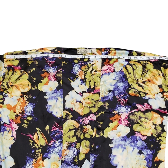 Gimmick by BKE Floral Boho Poncho Open Front Whimsigoth Sz XS - Picture 8 of 12